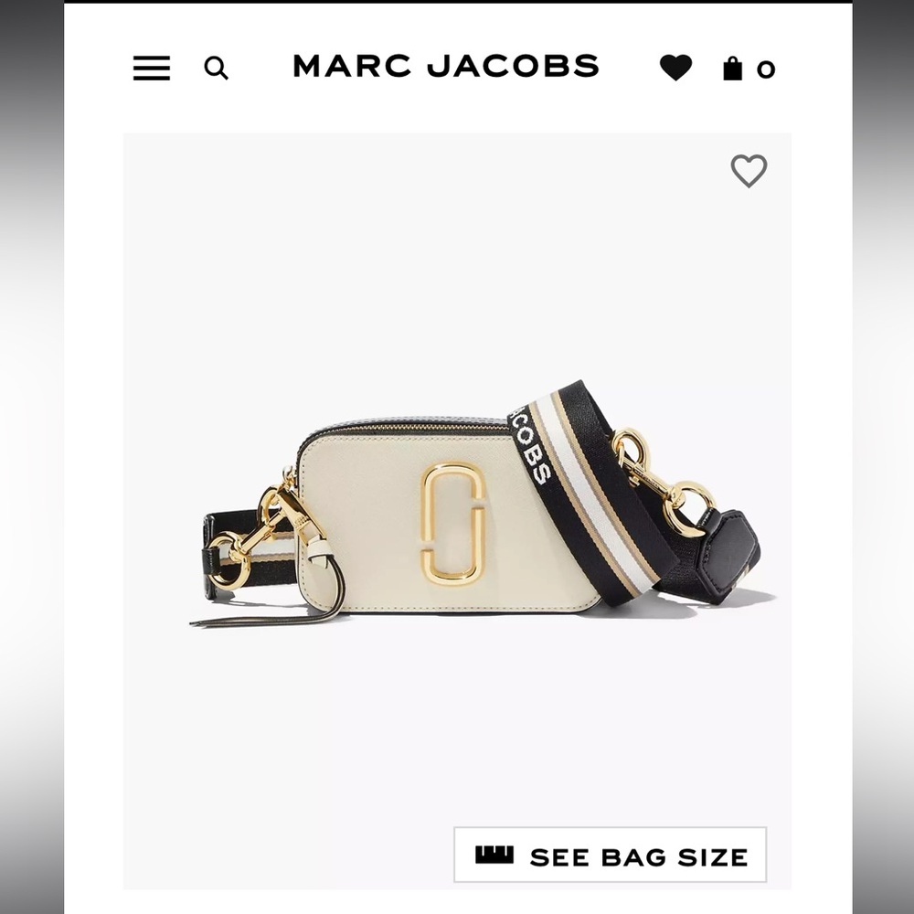 NWOT Marc Jacobs Snapshot bag in new cloud white multi!